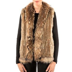 Volare NY fur rabbit vest size small